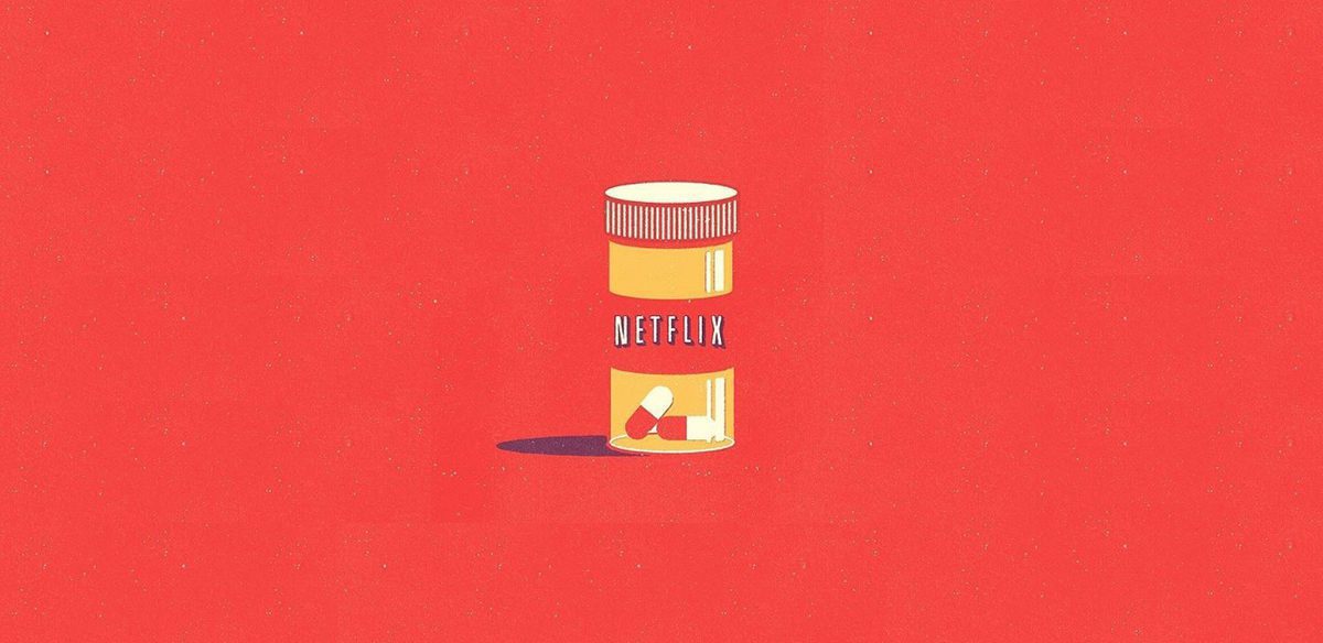 Brand Cocktail Illustrated by Mike Stefanini: Netflix Logo Pill Box