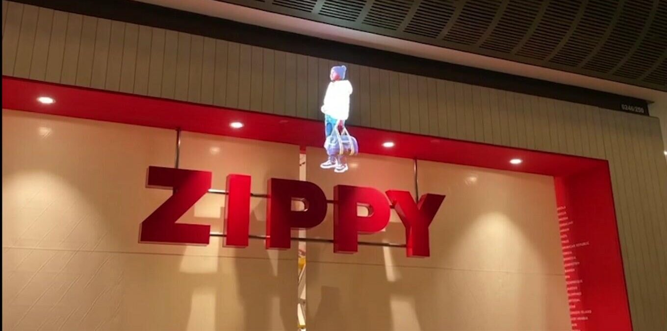 Holograma Suspenso - Zippy: campanha "Power Jeans"