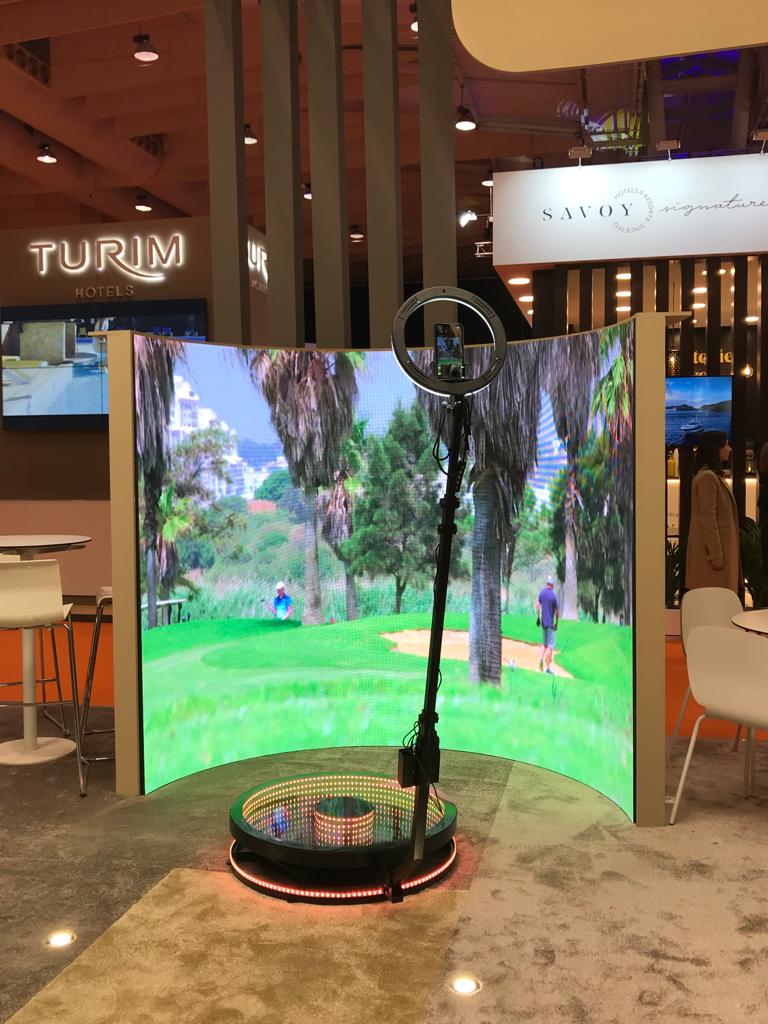 360º Videobooth at the Nau Hotels stand